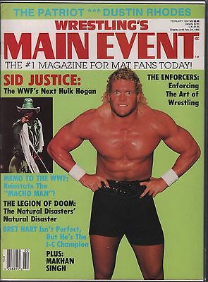 Wrestling's Main Event February 1992 Sid Justice Complete EX 120915DBE