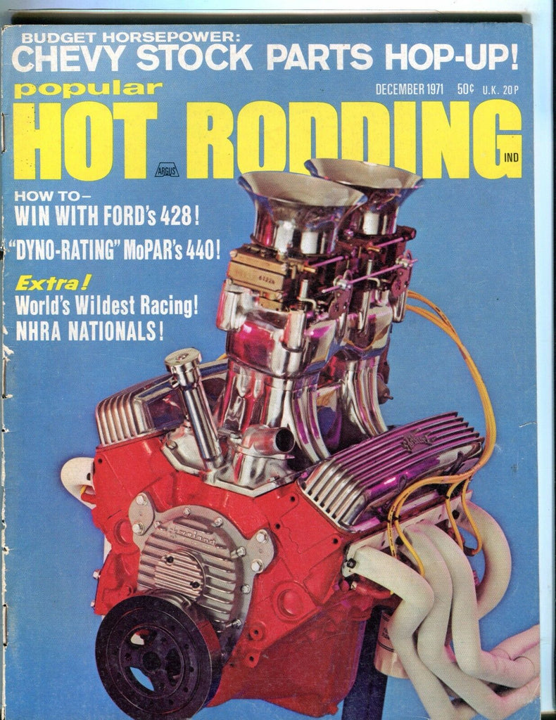 Popular Hot Rodding Magazine December 1971 Chevy Stock Parts No ML 052217nonjhe