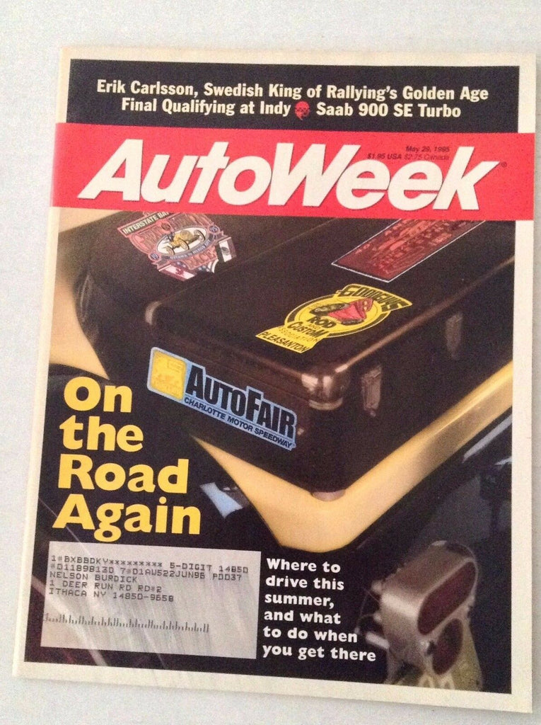 Autoweek Magazine Erik Carlsson Quailfying At Indy May 29, 1995 020617RH