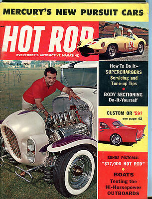 Motor Trend Magazine October 1958 Mercury's New Pursuit Cars VGEX 041216jhe