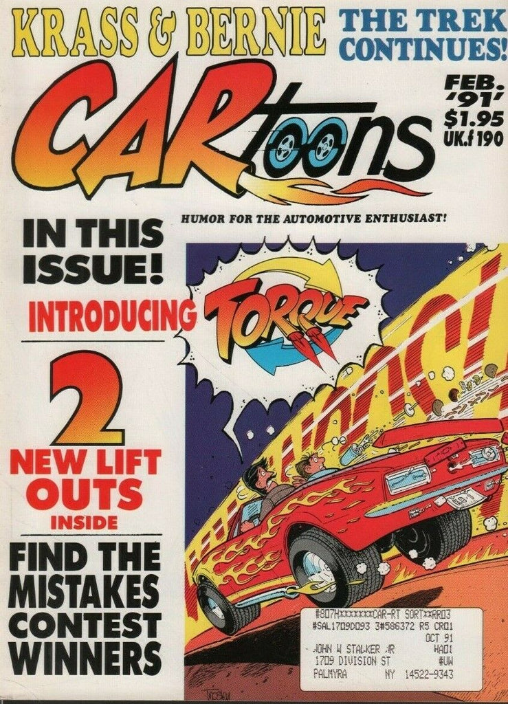 CARtoons February 1991 George Trosley Dennis Ellefson Nelson Dewer wML 062819DBE