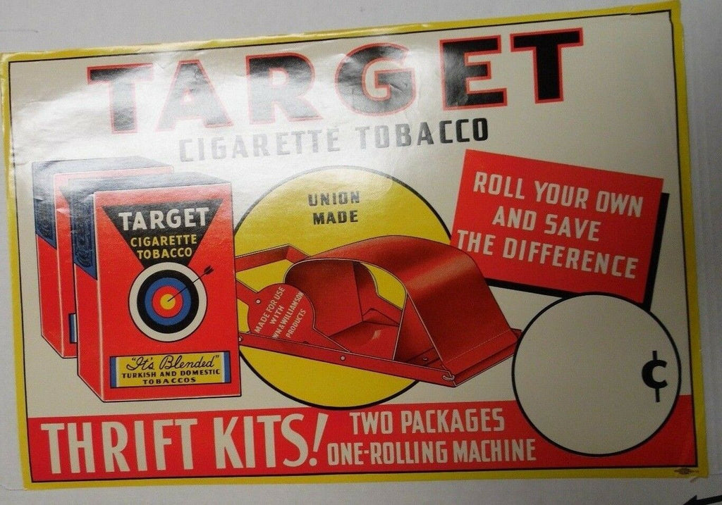 Target Thrift Kits 18"x12" Original Cigarette Advert Poster Circa 1930/40