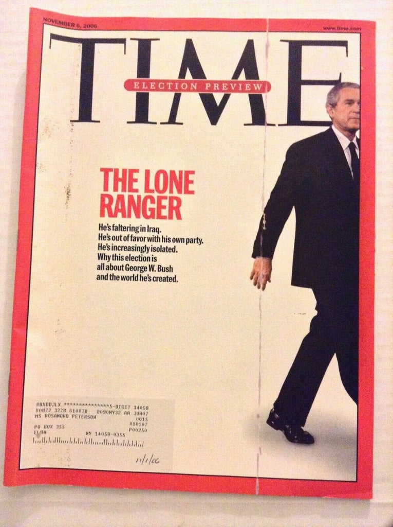 Time Magazine George W. Bush November 6, 2006 092319nonrh