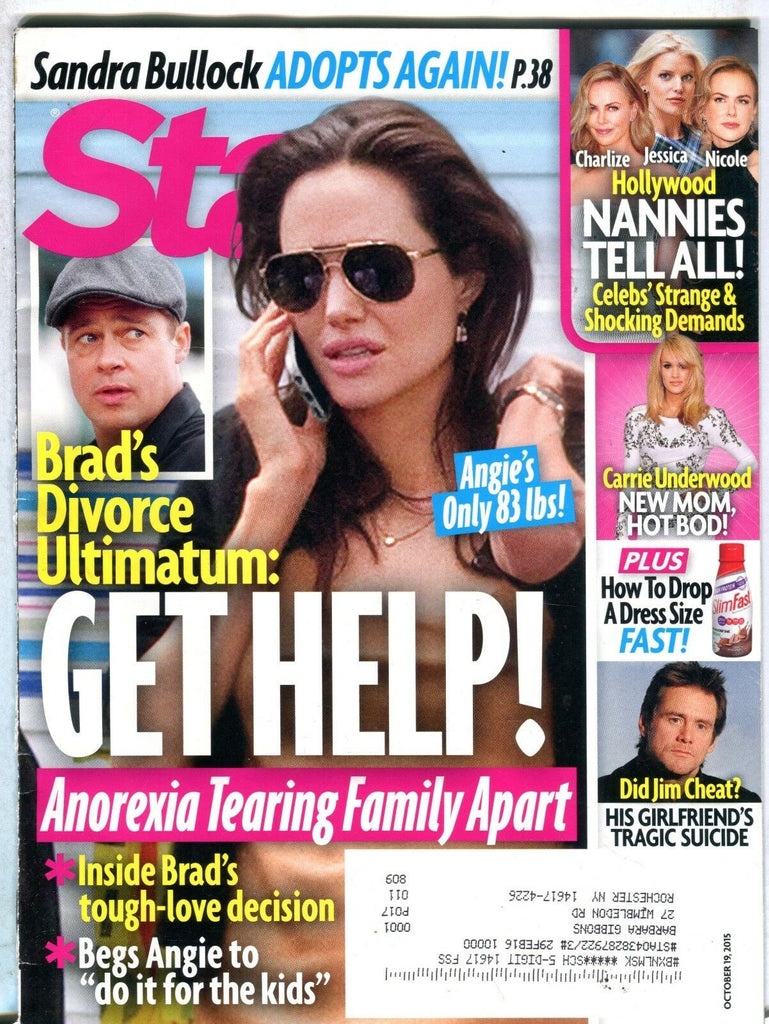 Star Magazine October 19 2015 Angelina Jolie EX w/ML 093016jhe