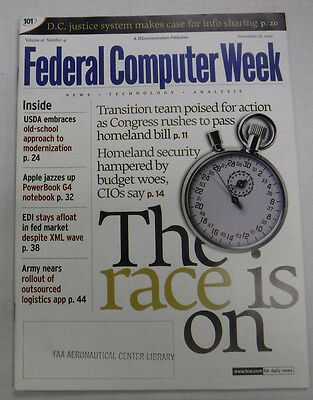 Federal Computer Week Magazine The Race Is On Homeland November 2002 071415R