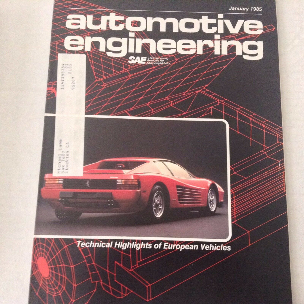 Automotive Engineering Magazine European Tech Report January 1985 061117nonrh
