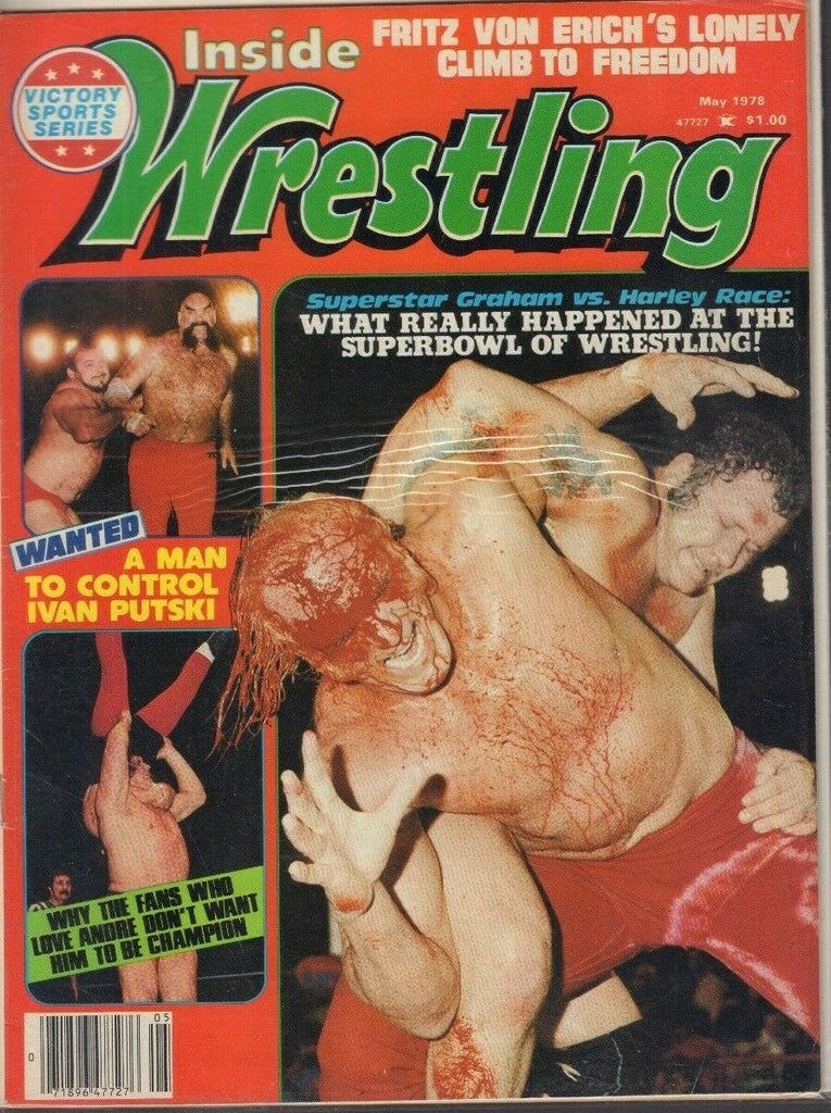 Inside Wrestling May 1978 Superstar Graham Harley Race Fritz Von Erich 022719DBE