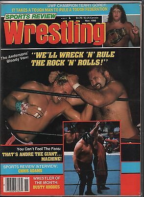 Sports Review Wrestling November 1986 The Andersons EX 120815DBE