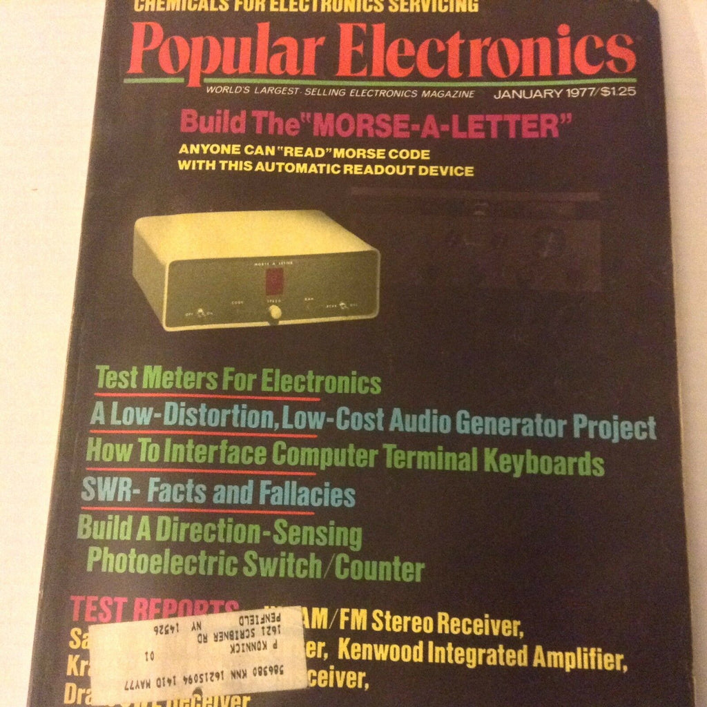 Popular Electronics Magazine Build The Morse A Letter January 1977 071917nonrh