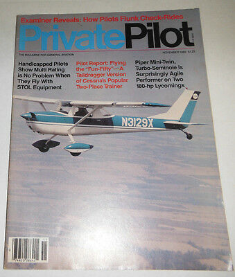 Private Pilot Magazine Handicapped Pilot Show Multi Racing November 1980 080814R