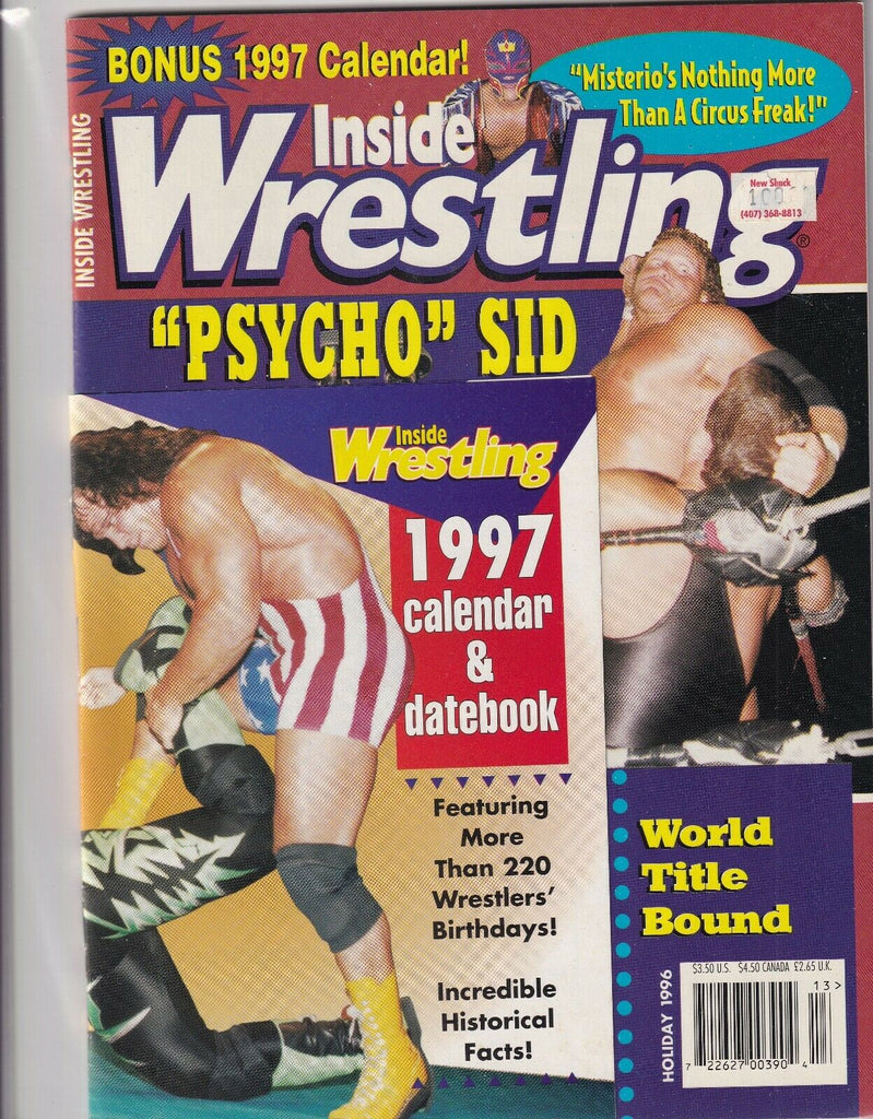 Inside Wrestling Magazine Psycho Sid Rey Mysterio Holiday 1996 060319nonr