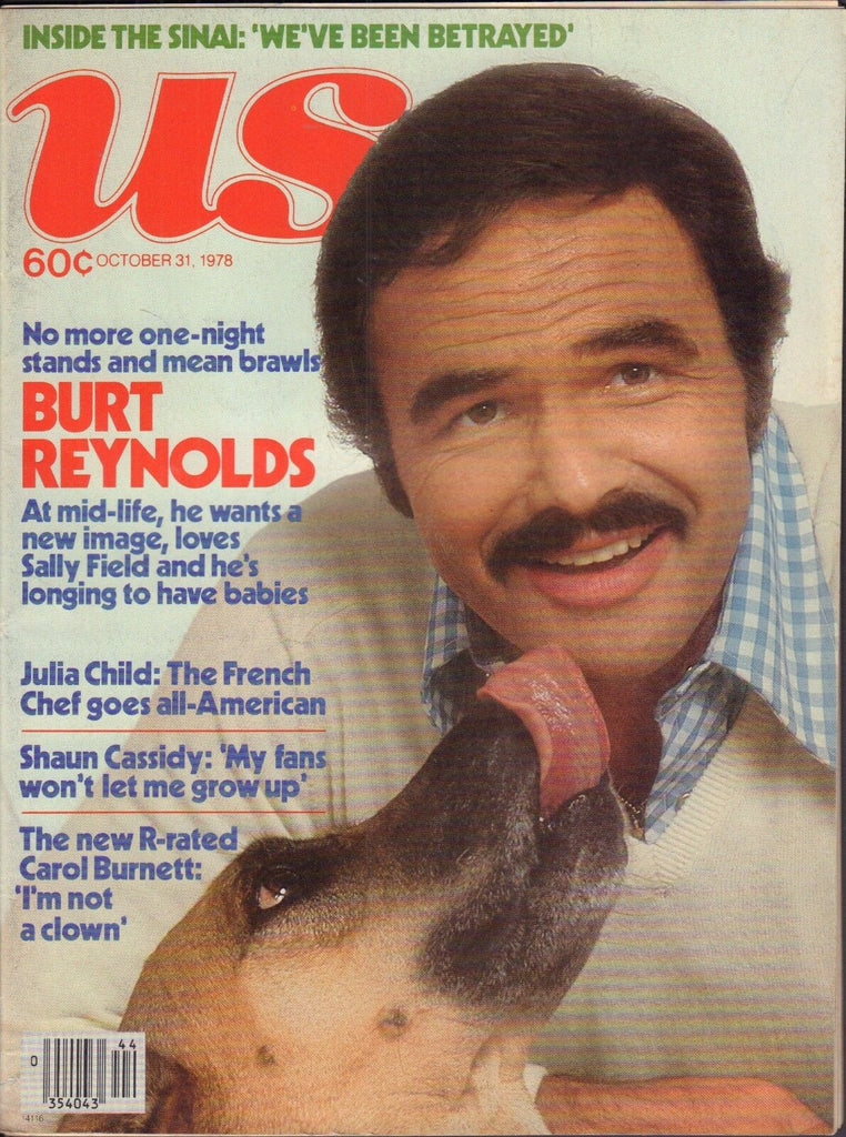 US October 31 1978 Burt Reynolds, Julia Child VG 010317DBE2