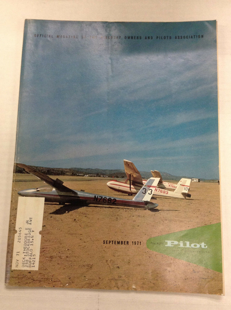 The Aopa Pilot Magazine New Aztec Avgas September 1971 120116R