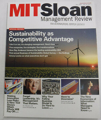 Mit Sloan Management Magazine Sustainability Fall 2009 072115R2