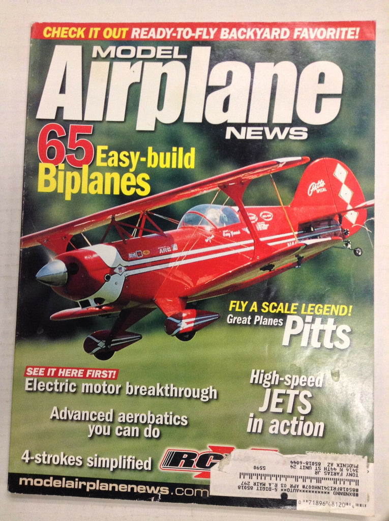 Model Airplane News Magazine 65 Easy Build Biplanes February 2003 041517nonrh