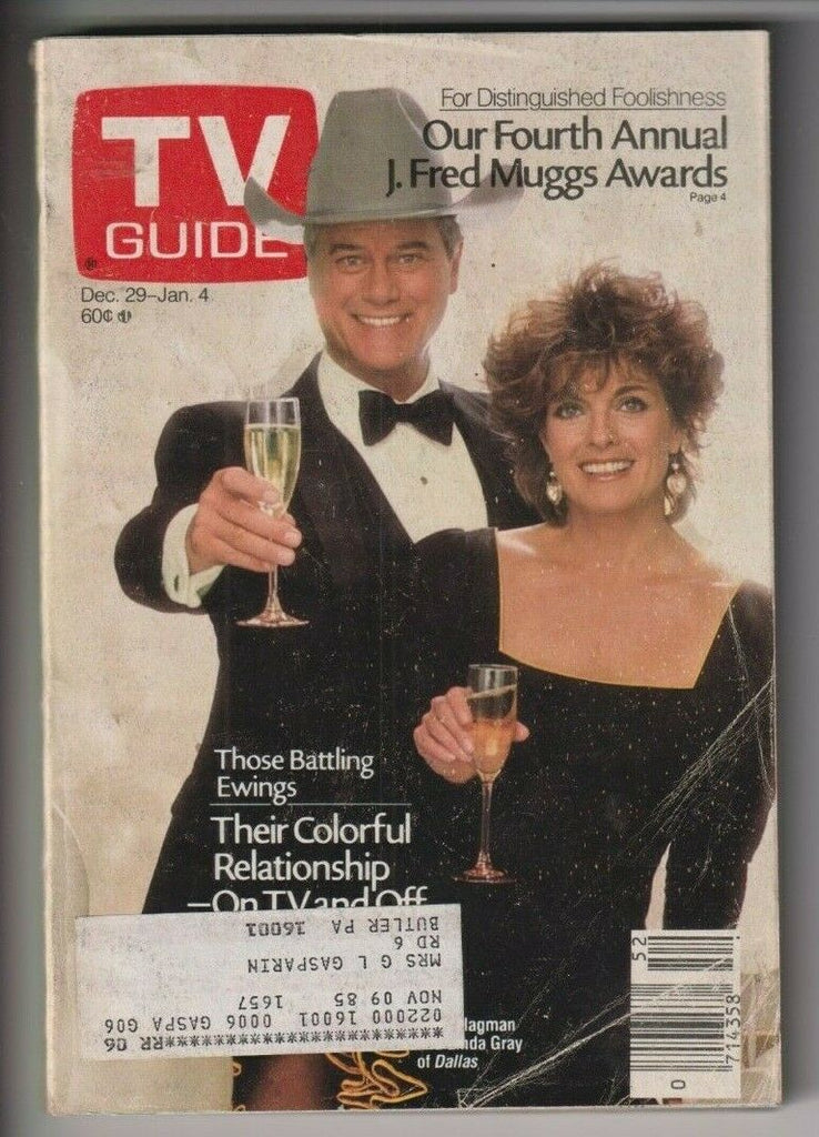 Tv Guide Mag Linda Gray Larry Hagman Dec/January 1985 110119nonr