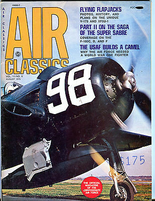 Air Classics Magazine August 1975 Flying Flapjacks EX 071616jhe