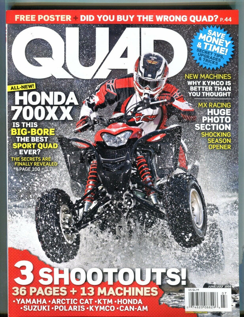 Quad Magazine June/July 2008 Honda 700XX EX No ML 032217nonjhe