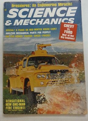 Science & Mechanics Magazine Chevy Vs Ford February 1964 050515R