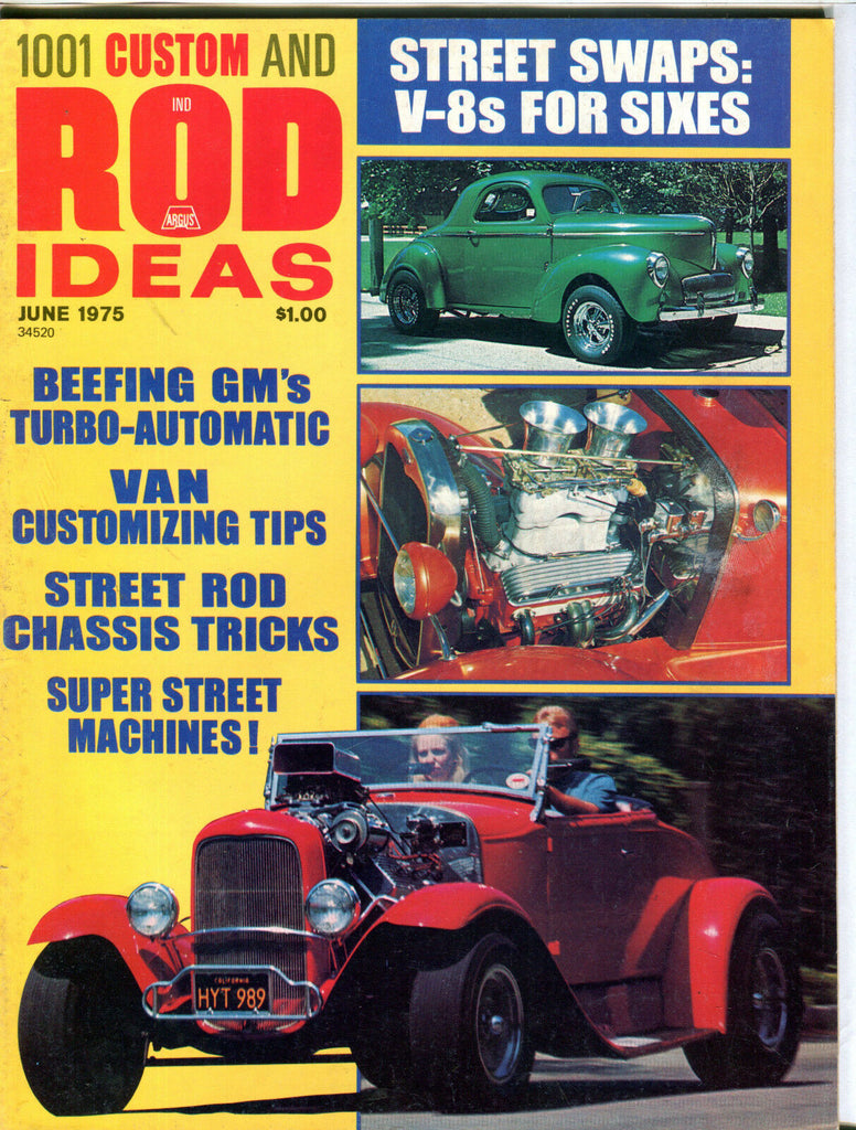 1001 Custom And Rod Ideas Magazine June 1975 Street Swaps EX 081716jhe