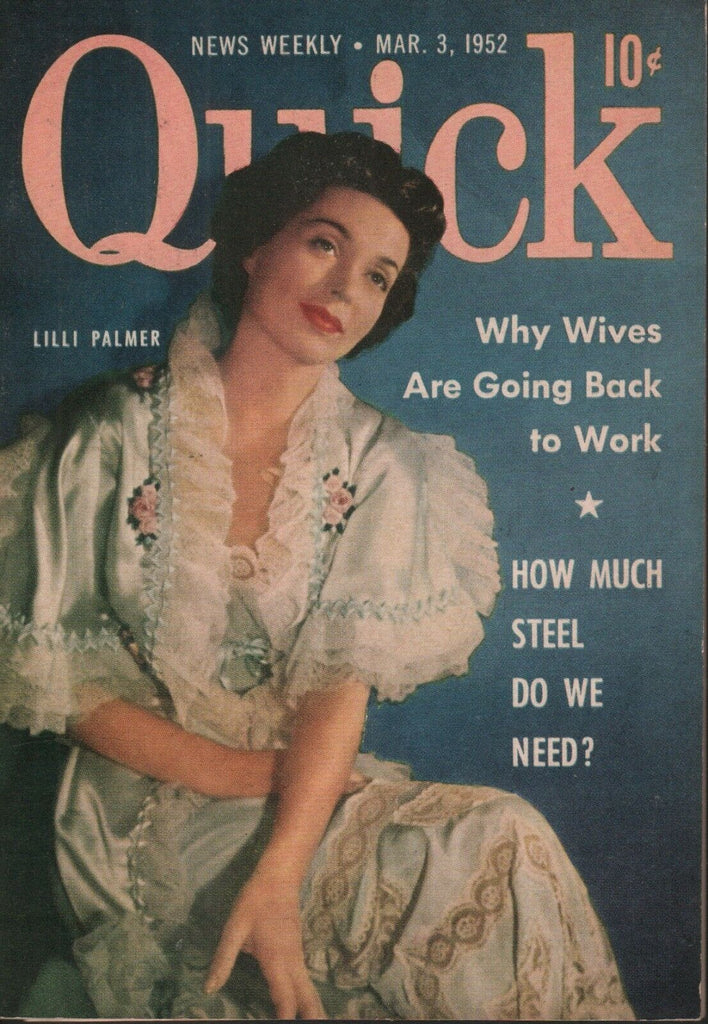 Quick News Weekly March 3 1952 Lilli Palmer Cheesecake Pin Up 070819AME
