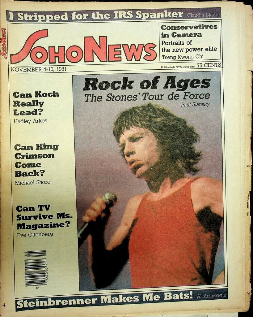 Soho News NYC November 2-10 1981 The Rolling Stones Mick Jagger 091120ame