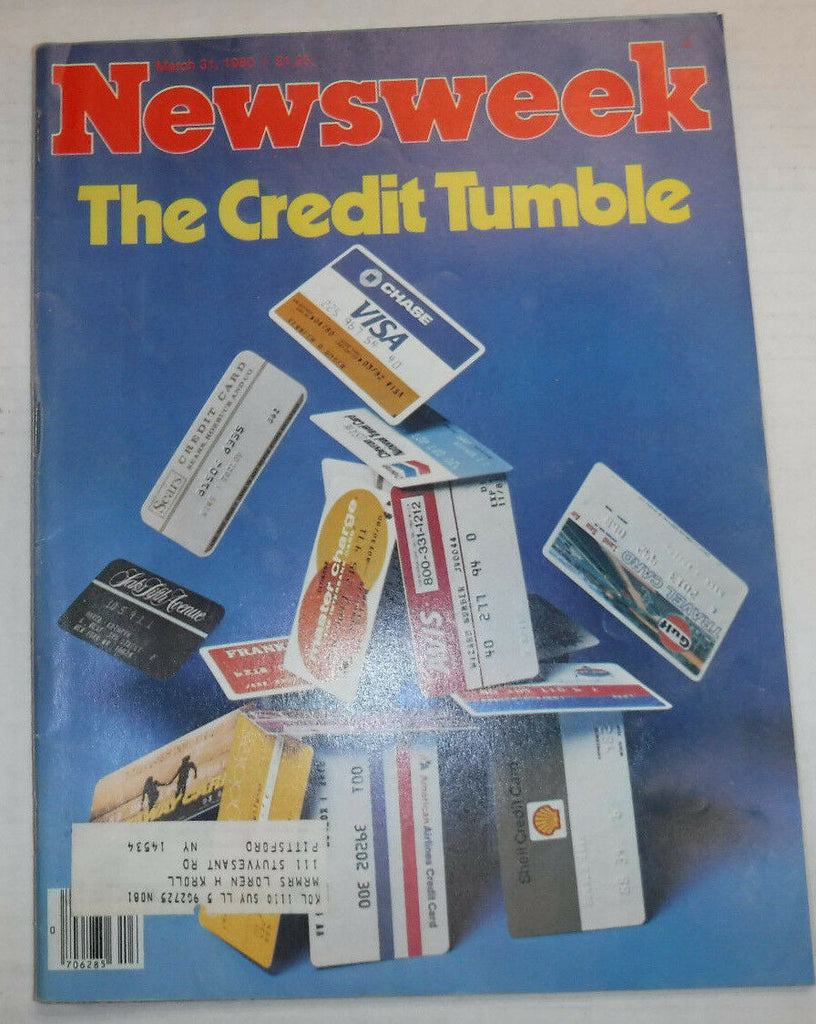 Newsweek Magazine The Credit Tumble March 31, 1980 101016R