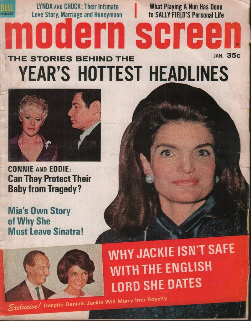 Modern Screen January 1968 Jackie Kennedy Connie and Eddie 062019AME