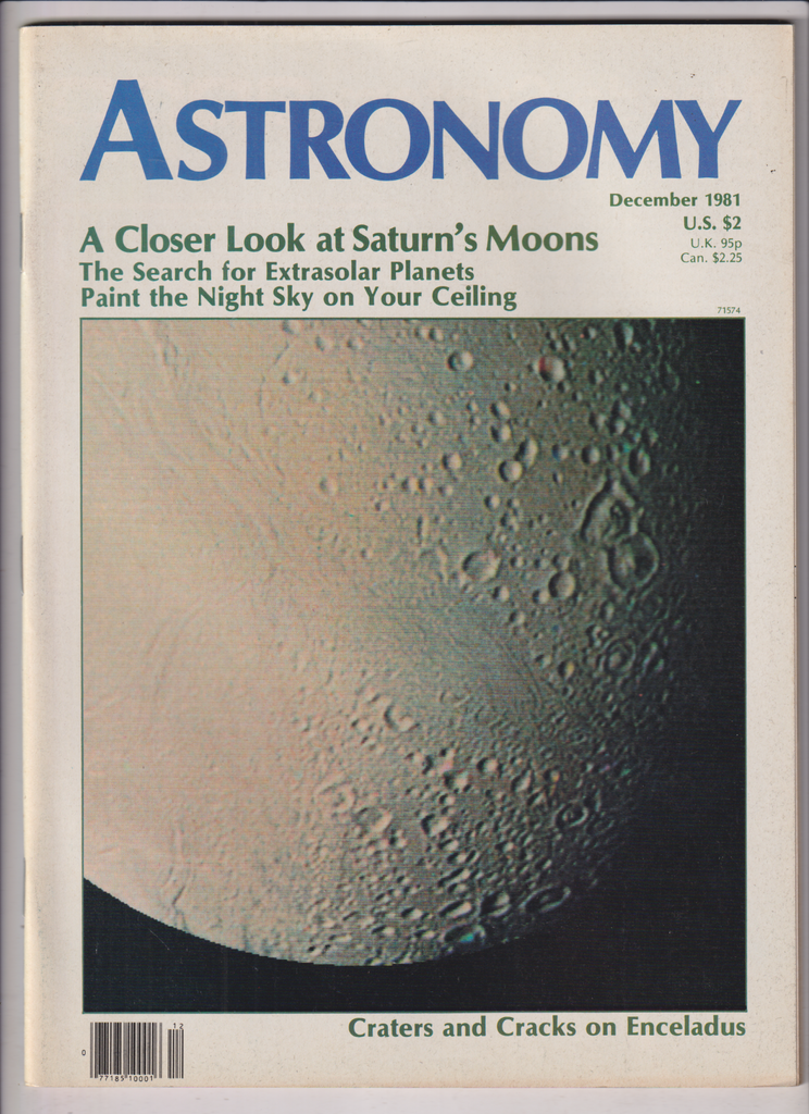Astronomy Mag Look At Saturn's Moons & Enceladus December 1981 010920nonr
