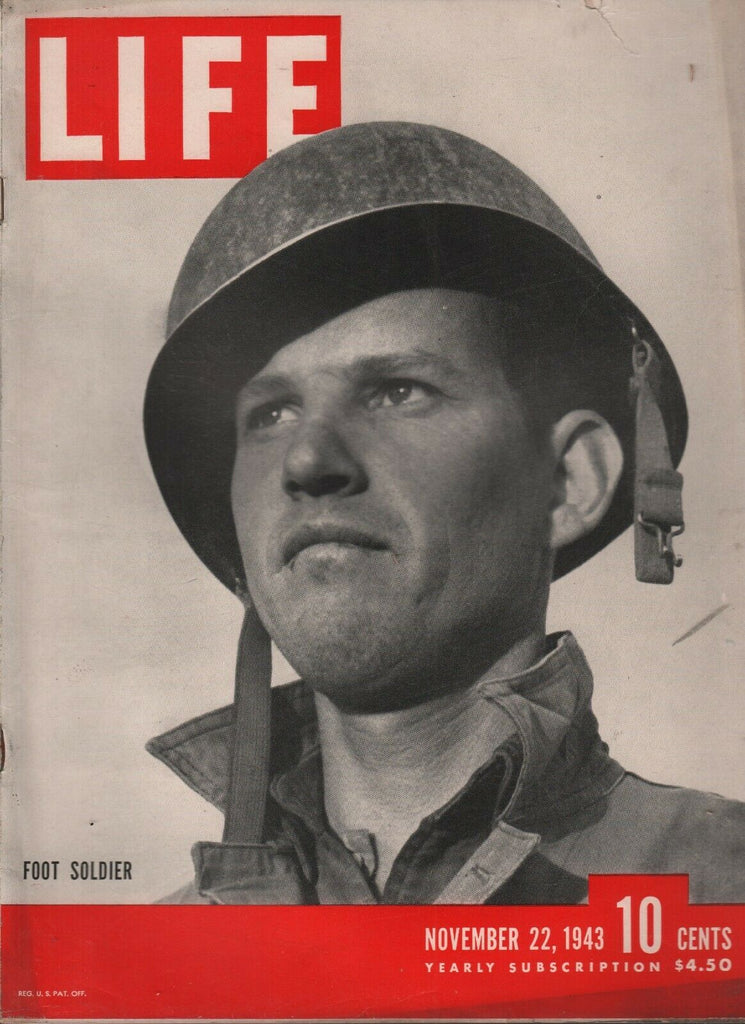 Life November 22 1943 Foot Soldier WWII Vintage Advertisements 081619AME