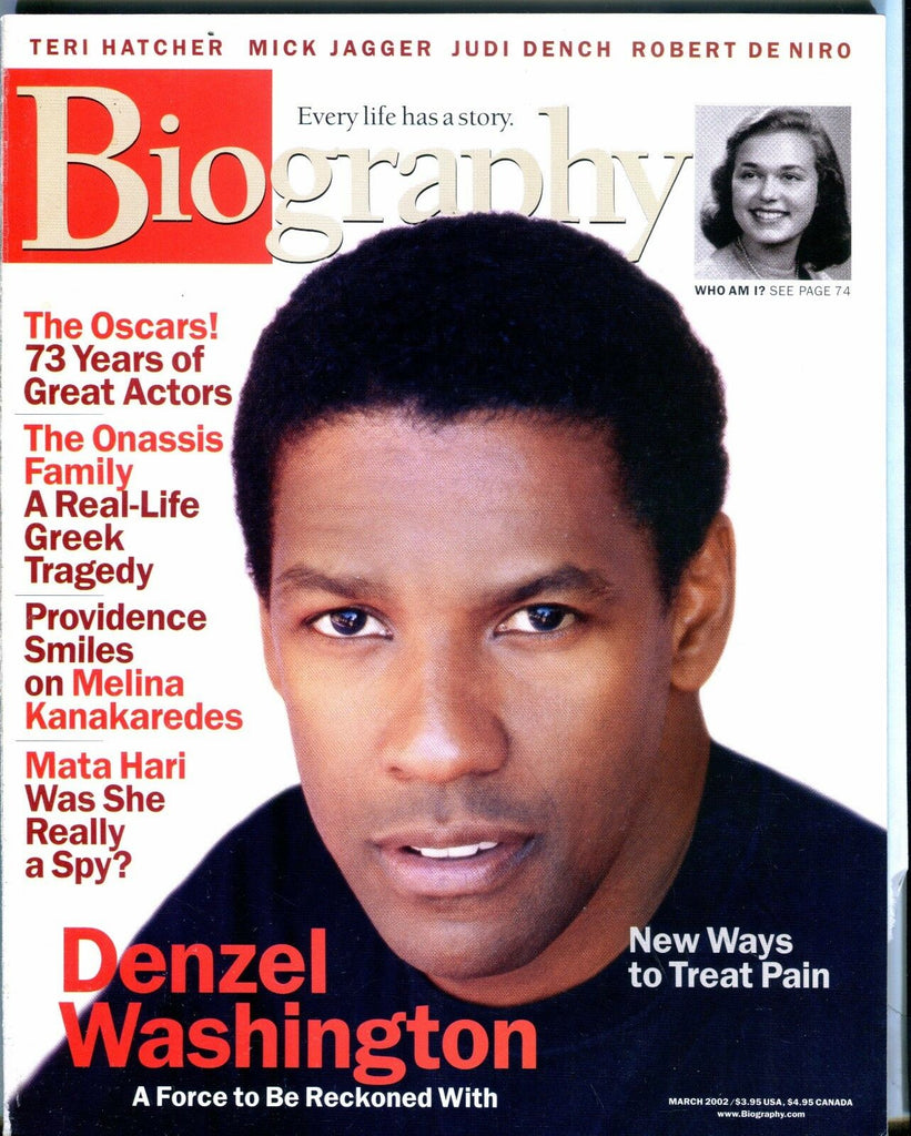 Biography Magazine March 2002 Denzel Washington EX No ML 030817nonjhe