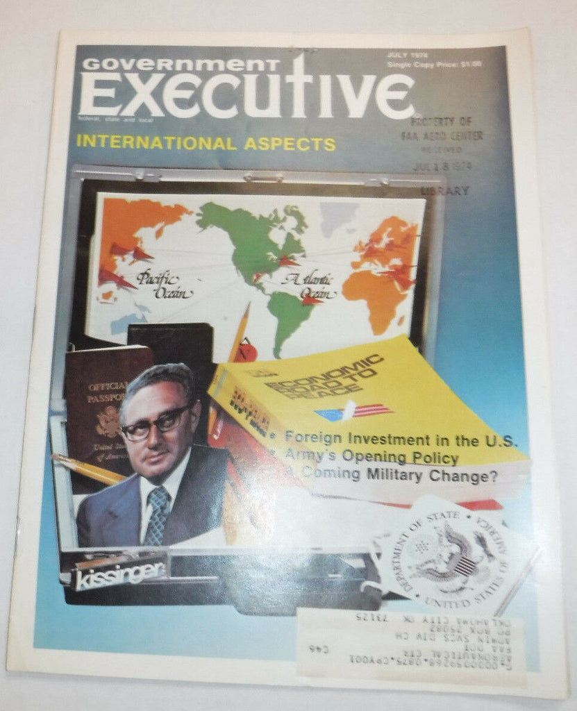 Government Executive Magazine International Aspects July 1974 FAA 110216R