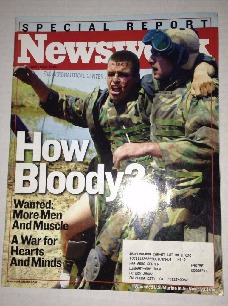 Newsweek Magazine More Men And Muscle For War April 7, 2003 FAA 022917NONRH
