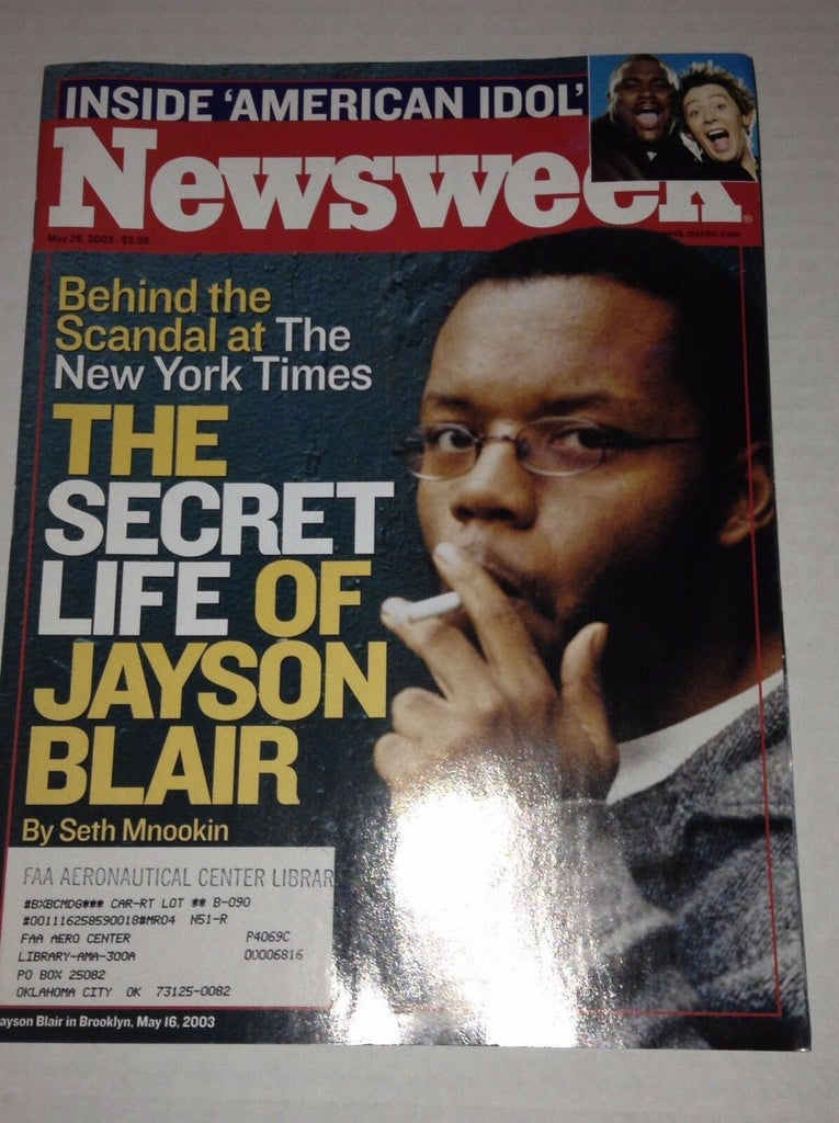 Newsweek Magazine Jayson Blair's Secret Life May 26, 2003 FAA 030217NONRH