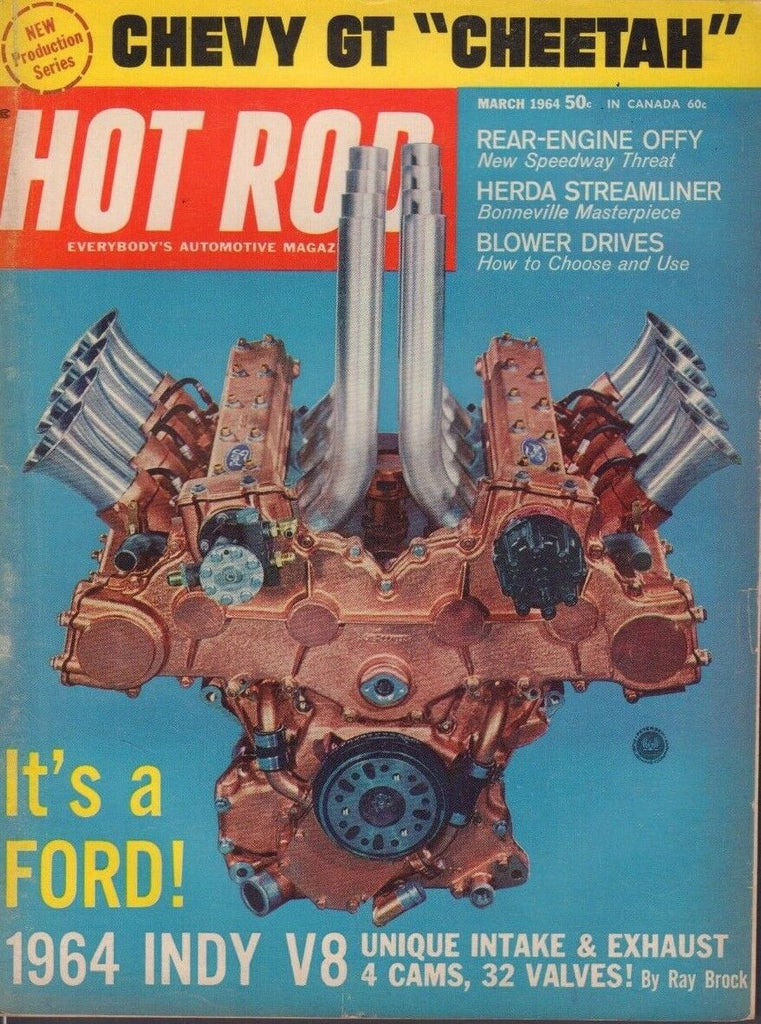 Hot Rod March 1964 1964 Indy V8 Chevy Gt 122218DBE
