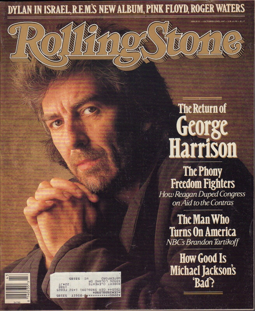Rolling Stone October 22 1987 George Harrison, Bob Dylan w/ML VG 122816DBE