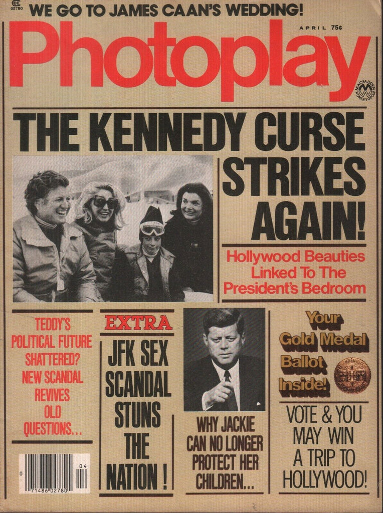 Photoplay April 1976 Jackie Kennedy Onassis John F Teddy 070119AME