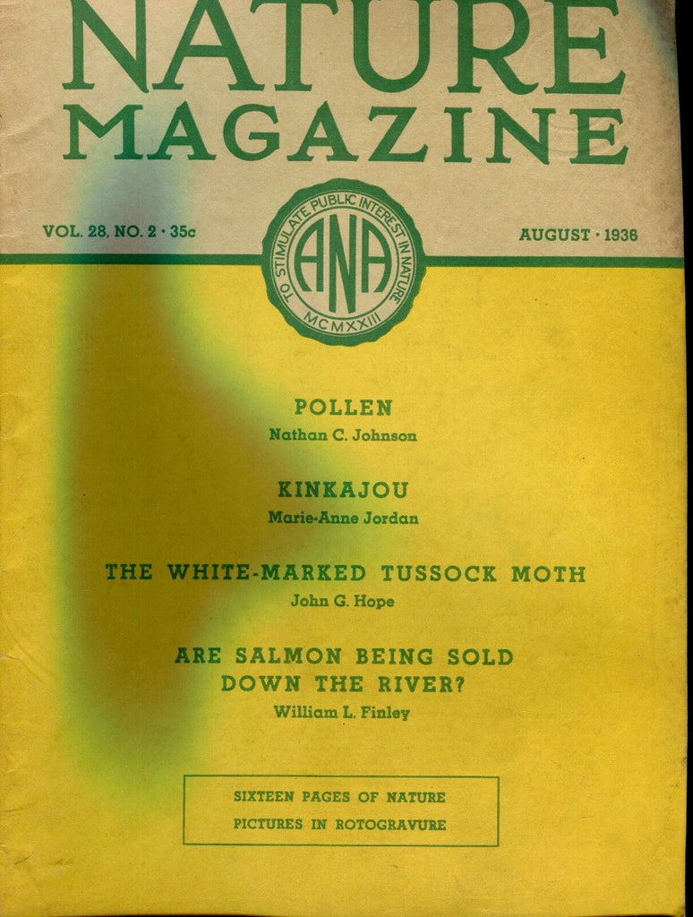 Nature Magazine August 1936 Pollen VG No ML 020817jhe
