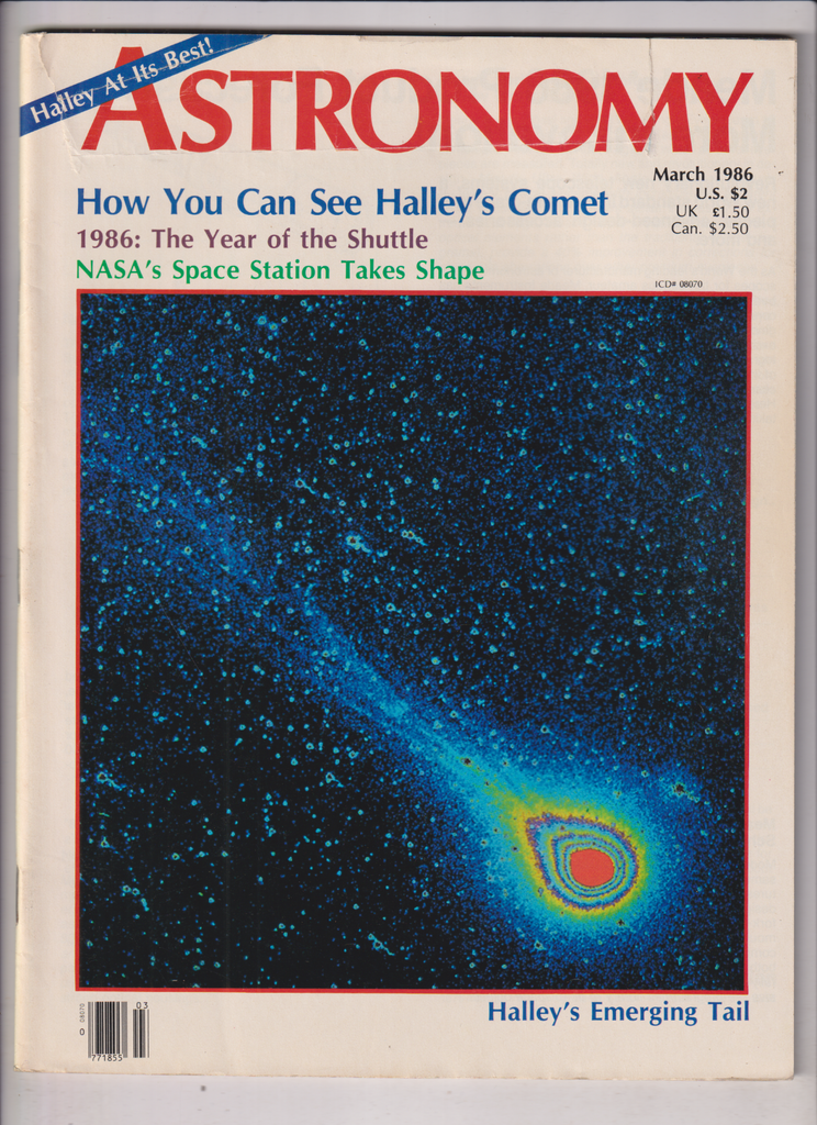 Astronomy Mag Halley's Emerging Tail March 1986 010920nonr
