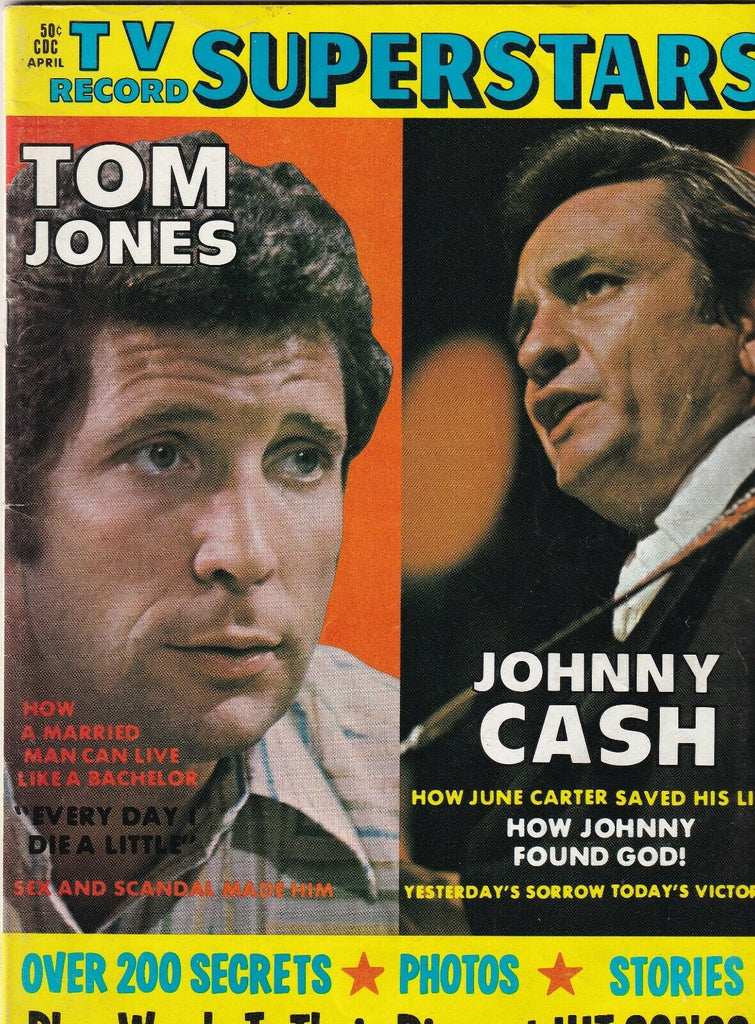 Tv Record Superstars Johnny Cash Tom Jones April 1970 062919nonr