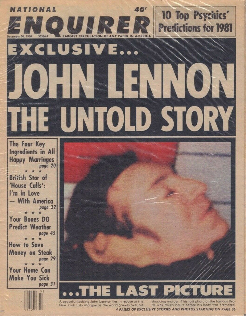 National Enquirer December 30 1980 John Lennon 012219DBE