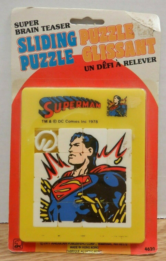 Superman DC Comics 1977 Sliding Puzzle French Canadian Card 121819DBT