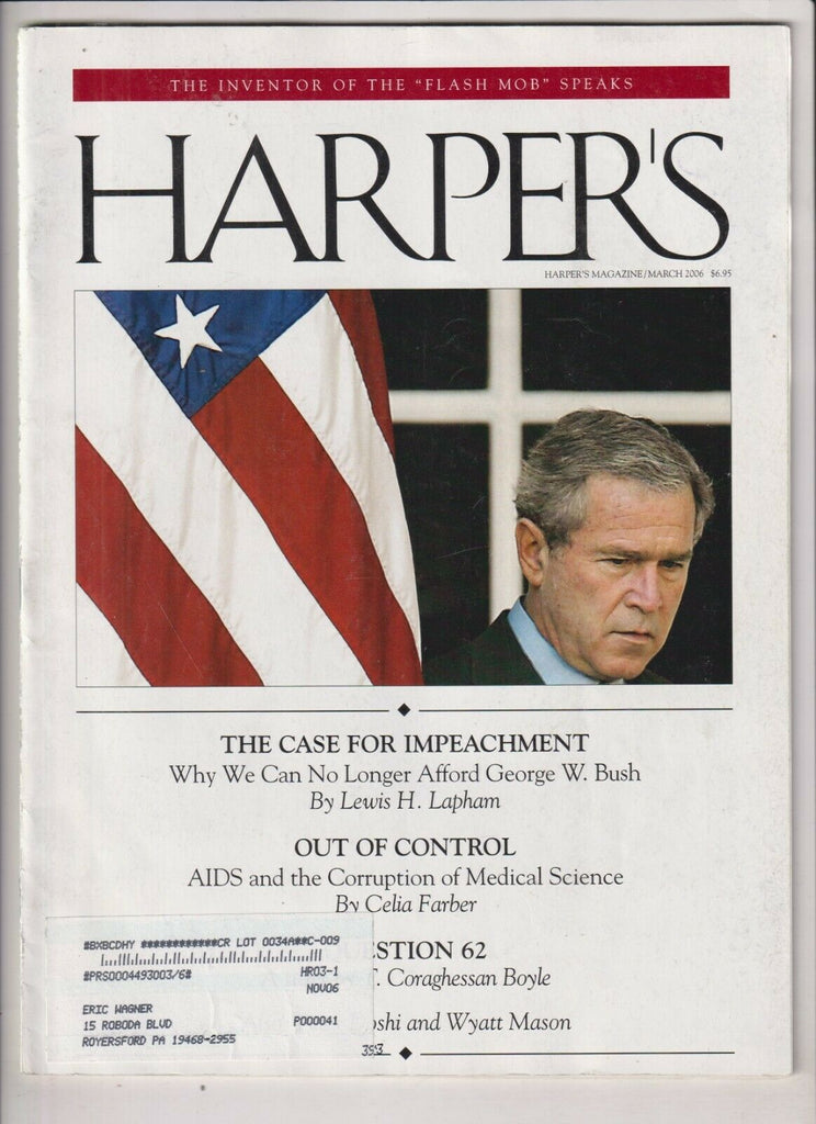 Harper's Magazine George W. Bush Impeachment March 2006 032720nonrh