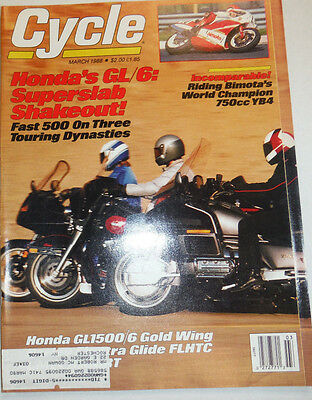 Cycle Magazine Honda's Gl/6 March 1988 011315R2