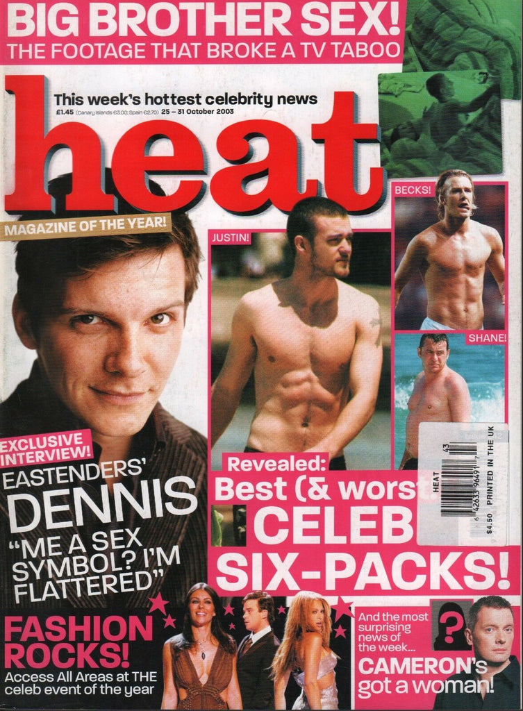 Heat October 25-31 2003 Justin Timberlake David Beckham 062918DBE2
