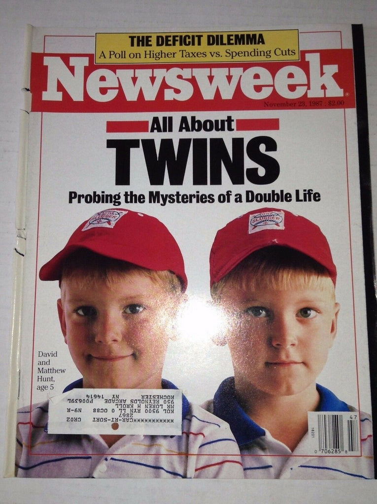 Newsweek Magazine All About Twins November 23, 1987 101216R2