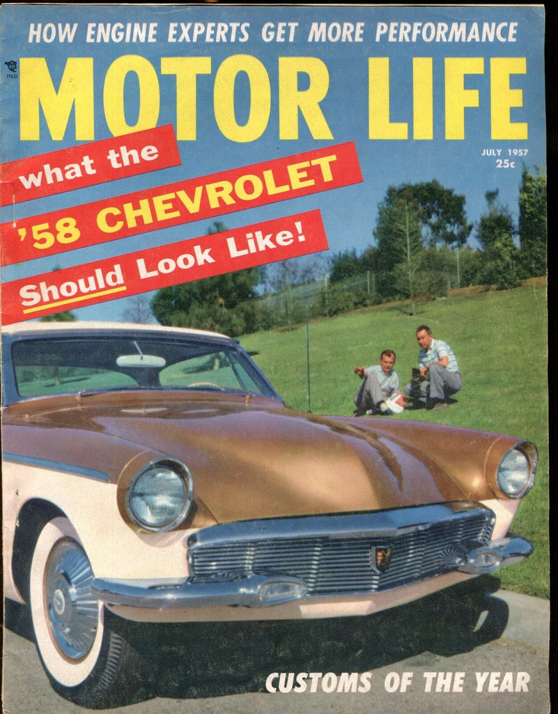 Motor Life Magazine July 1957 '58 Chevrolet VG No ML 030117nonjhe