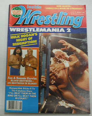 Inside Wrestling Magazine Hulk Hogan & Ronnie Garvin August 1986 062315R