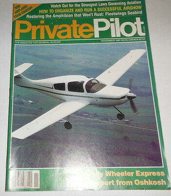 Private Pilot Magazine Speedy Wheeler Express November 1987 080914R
