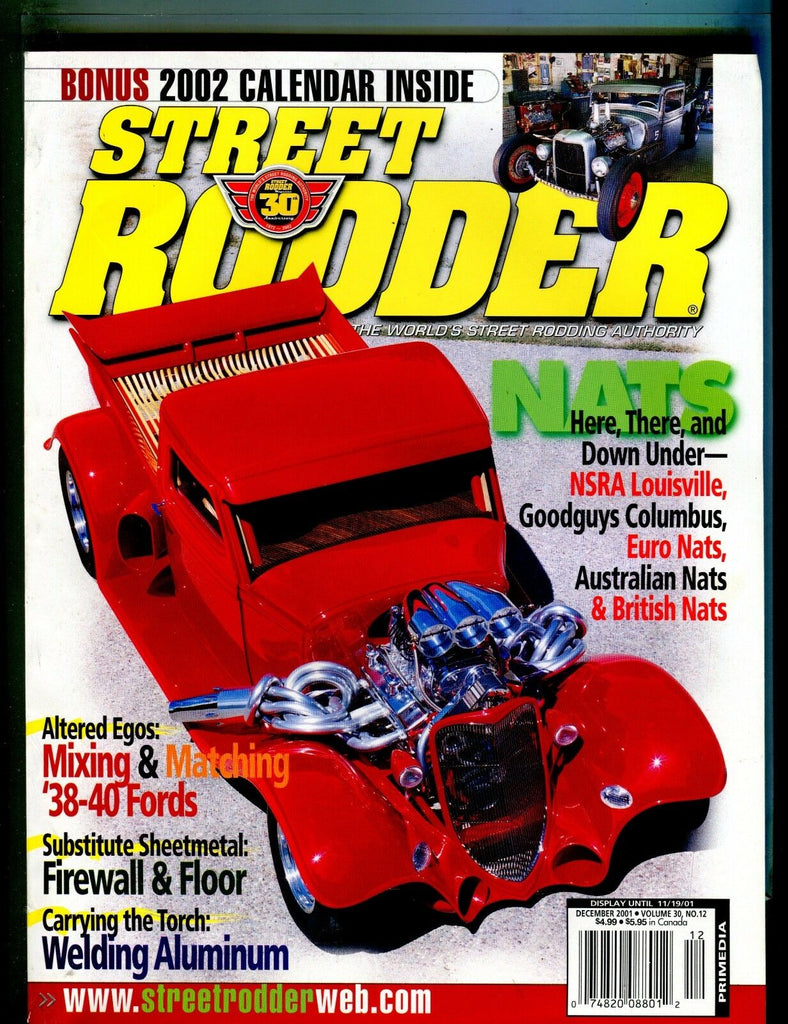 Street Rodder Magazine December 2001 Nats EX No ML 021817jhe